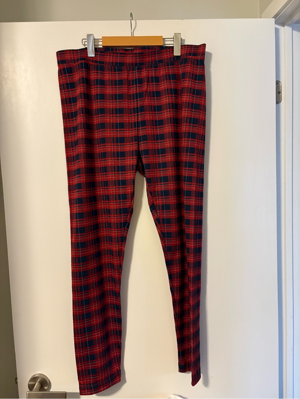 Joe Fresh Red and Black Plaid Leggings